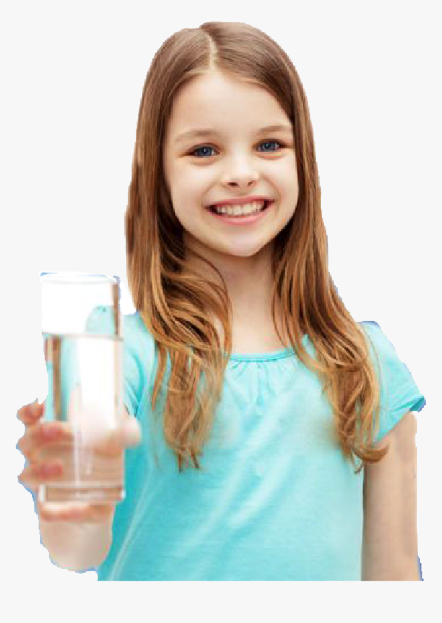 Image01 - Smiling Little Girl Giving Glass Of Water, HD Png Download