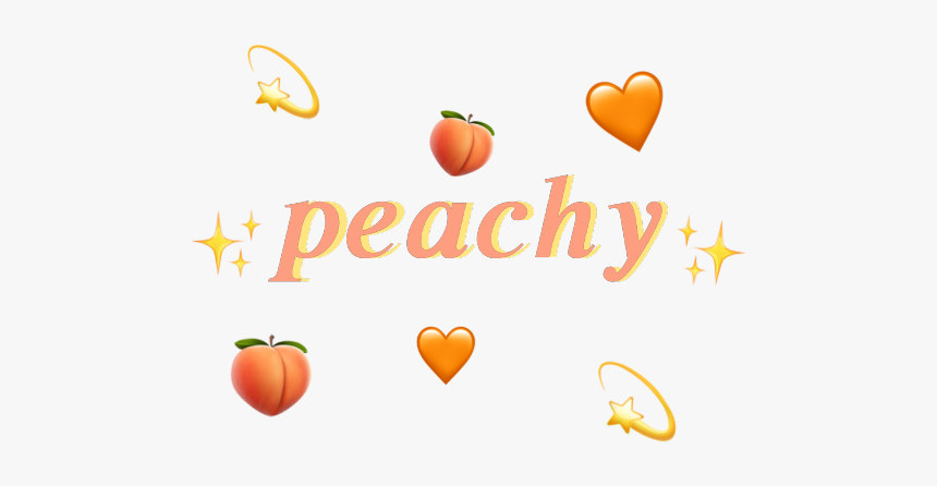 #peach #peachy #aesthetic #emojis #word #aestheticwords - Heart, HD Png Download
