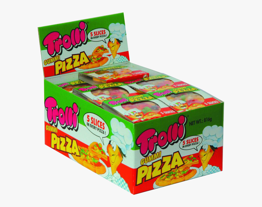 Trolli Gummy Pizza Box Of 48 Gummy - Trolli Gummy Pizza, HD Png Download