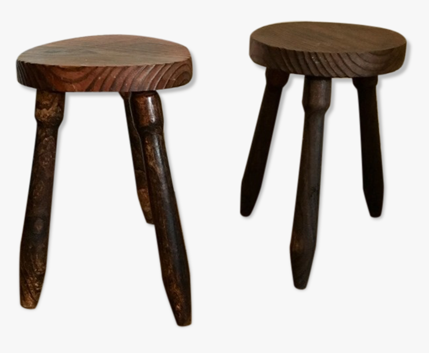 Vintage Tripod Stool Pair 
 Src Https - Bar Stool, HD Png Download