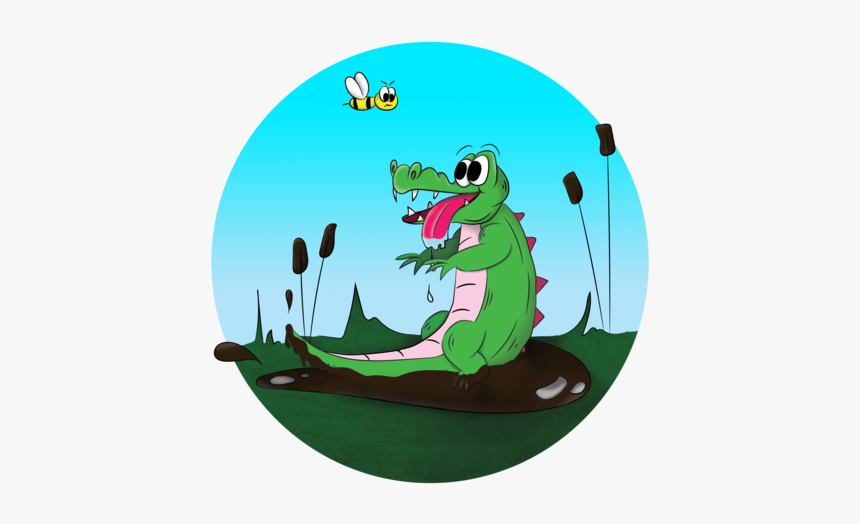 Stupid Crocodile Illustration Art Illustrator Photoshop - Cartoon, HD Png Download