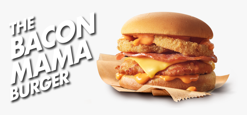 Bacon Mama Burger - Red Rooster Bacon Mama, HD Png Download