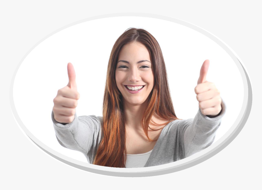 Woman With Thumbs Up, HD Png Download
