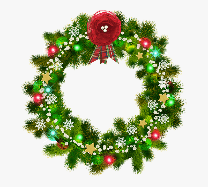 Christmas Wreath Clipart, HD Png Download