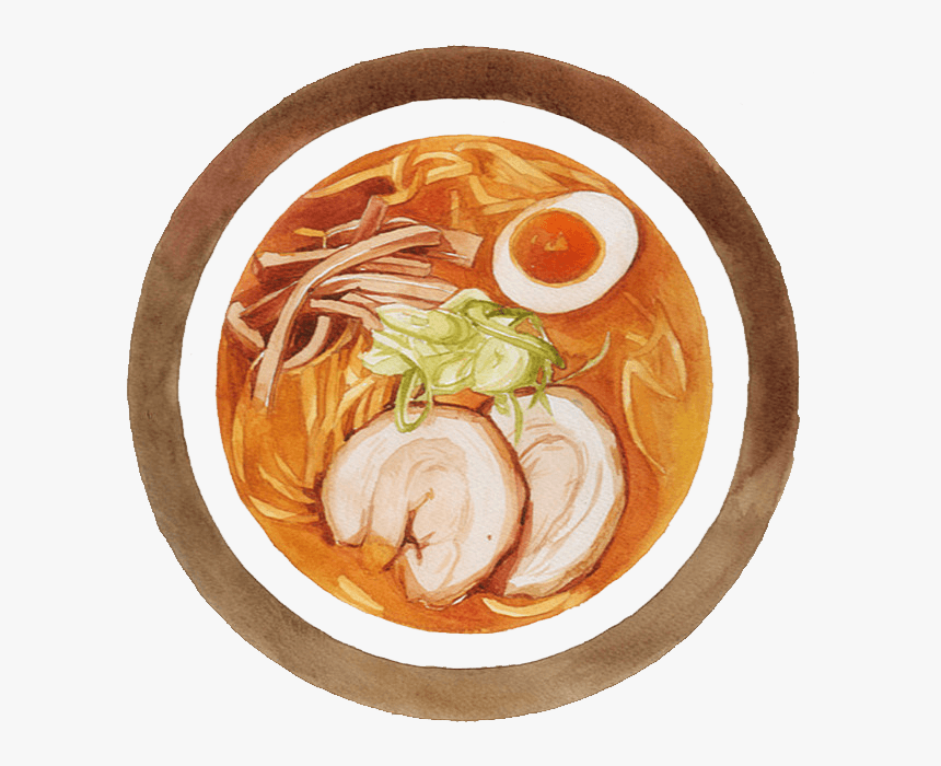 手工面条 - 日 式 拉面 水彩, HD Png Download