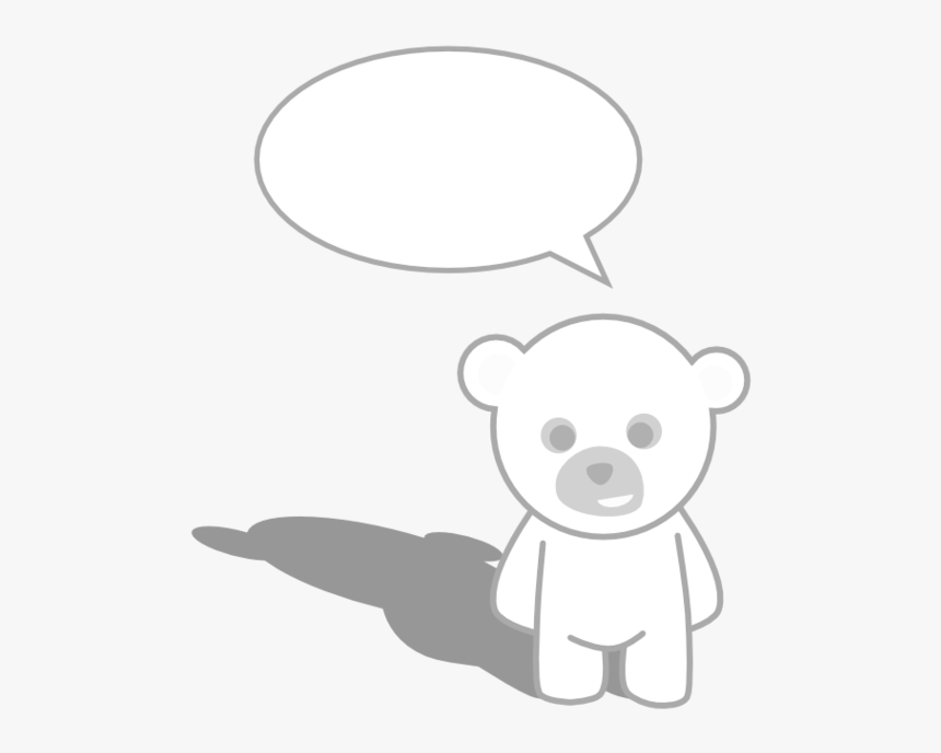 Teddy Bear Black And White Teddy Bear In Black And - Cute Teddy Bear Cartoon, HD Png Download