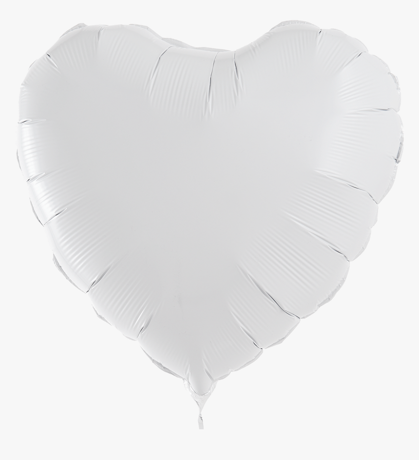 A Photograph Of White Foil Heart Balloon - Heart, HD Png Download