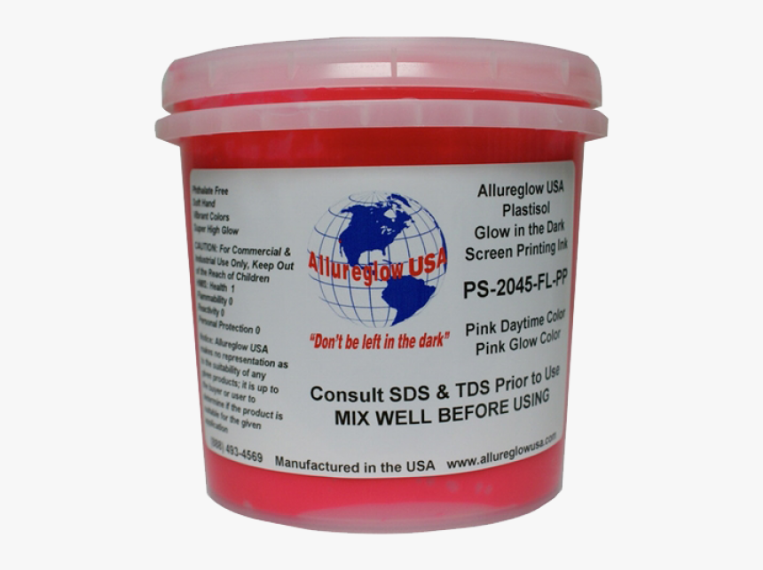 Allureglow Plastisol Ink Glow In The Dark Pink/ Pink - Bison, HD Png Download