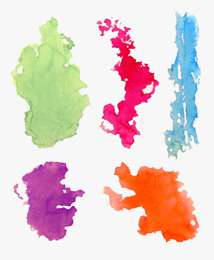 Watercolor Stain Png -1227 Watercolor Background Set - Map, Transparent Png
