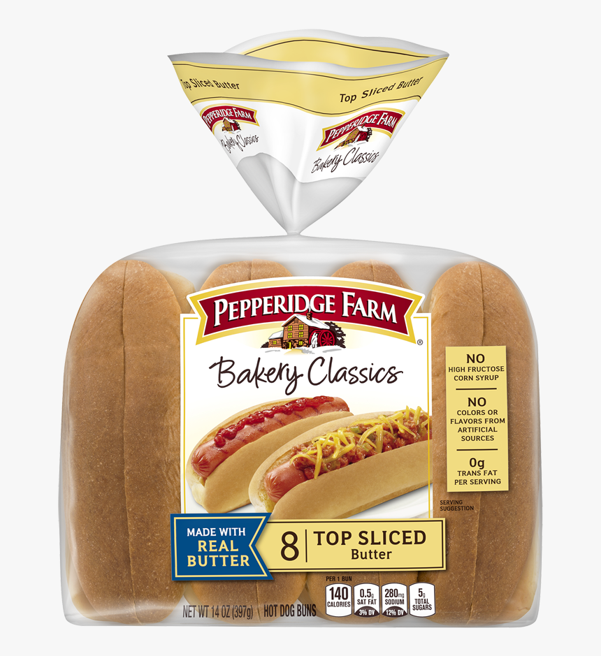 Top Split Hot Dog Bun, HD Png Download