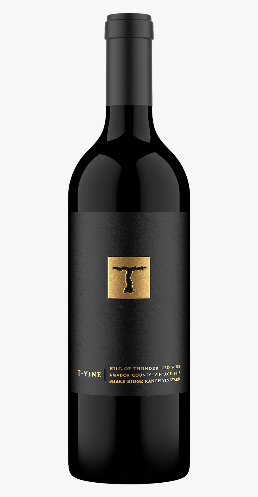 2017 Hill Of Thunder Red Wine - Glass Bottle, HD Png Download
