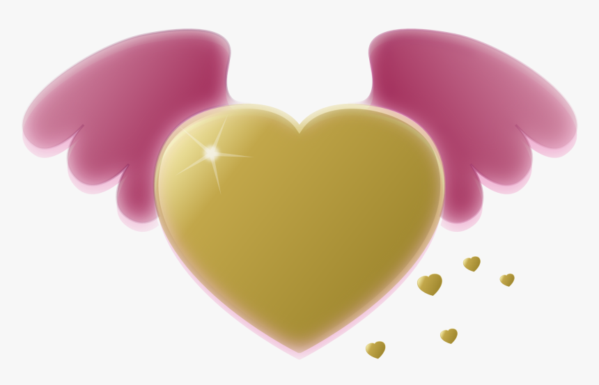 - Heart In Cartoon With Wings Clipart , Png Download - Clipart Graphic Angel Wings, Transparent Png