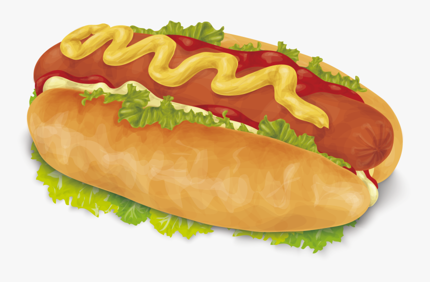 Transparent Hotdog - Vegetables Hot Dog, HD Png Download