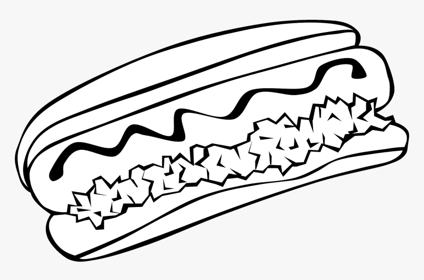 Hot Dog Coloring Pages, HD Png Download