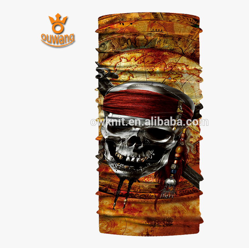 Best Selling Motorcycle Biker Tubes Black Skull Face - Kerchief, HD Png Download