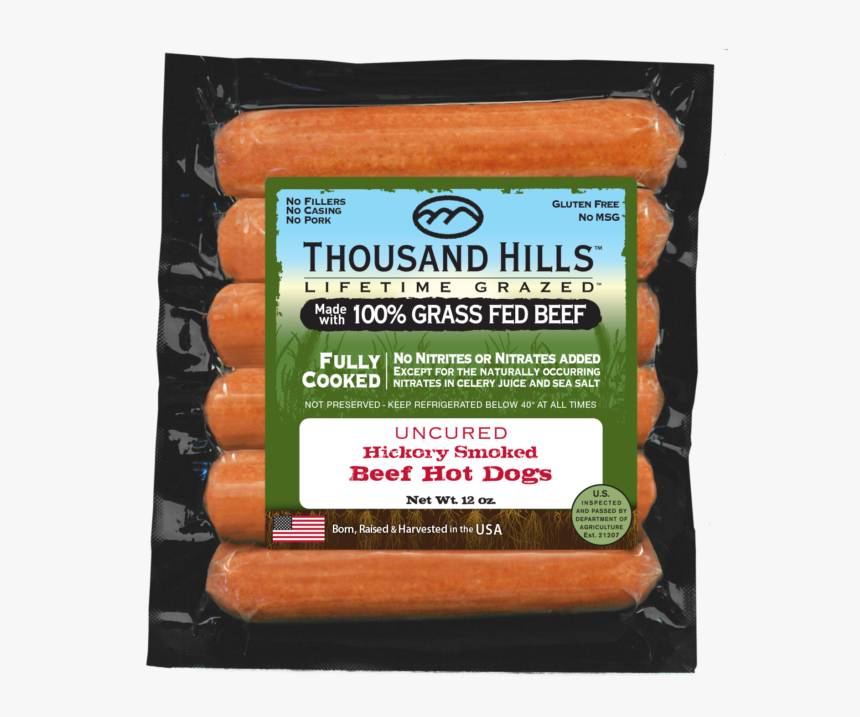 Thousand Hills Uncured Hickory Smoked Beef N Cheddar, HD Png Download