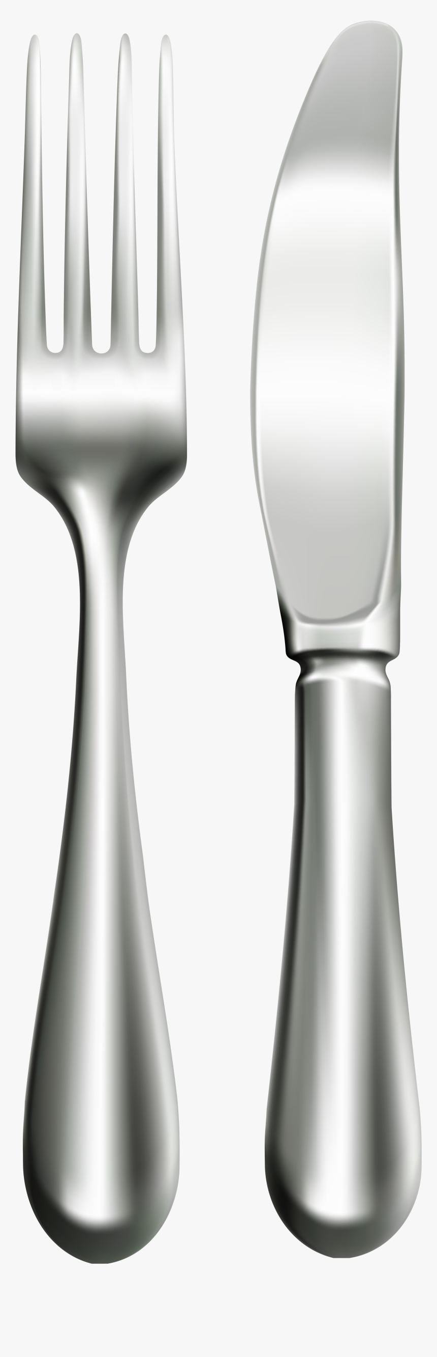 Knives Clipart Long Knife Forks And Knives Clip- - Fork And Spoon Clipart Transparent, HD Png Download