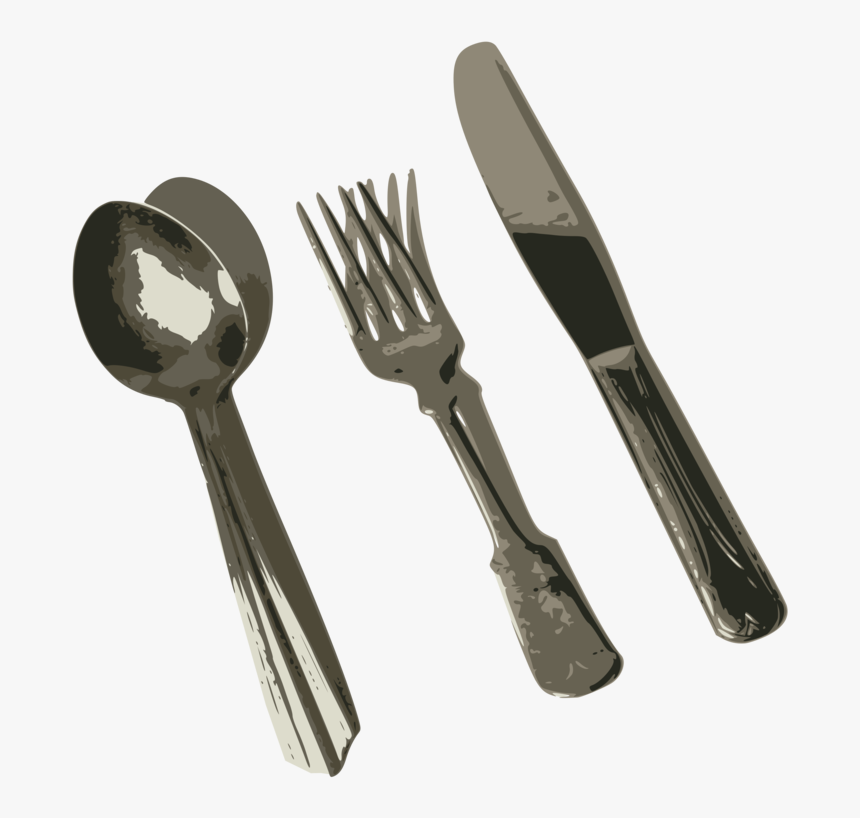Eating Spoon Fork Knife Comments Source - Fork, HD Png Download