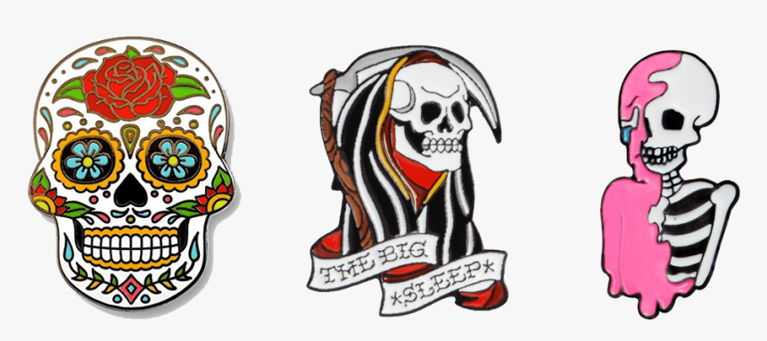 Custom Lapel Pins Landing Page Skull Pins - Skull, HD Png Download