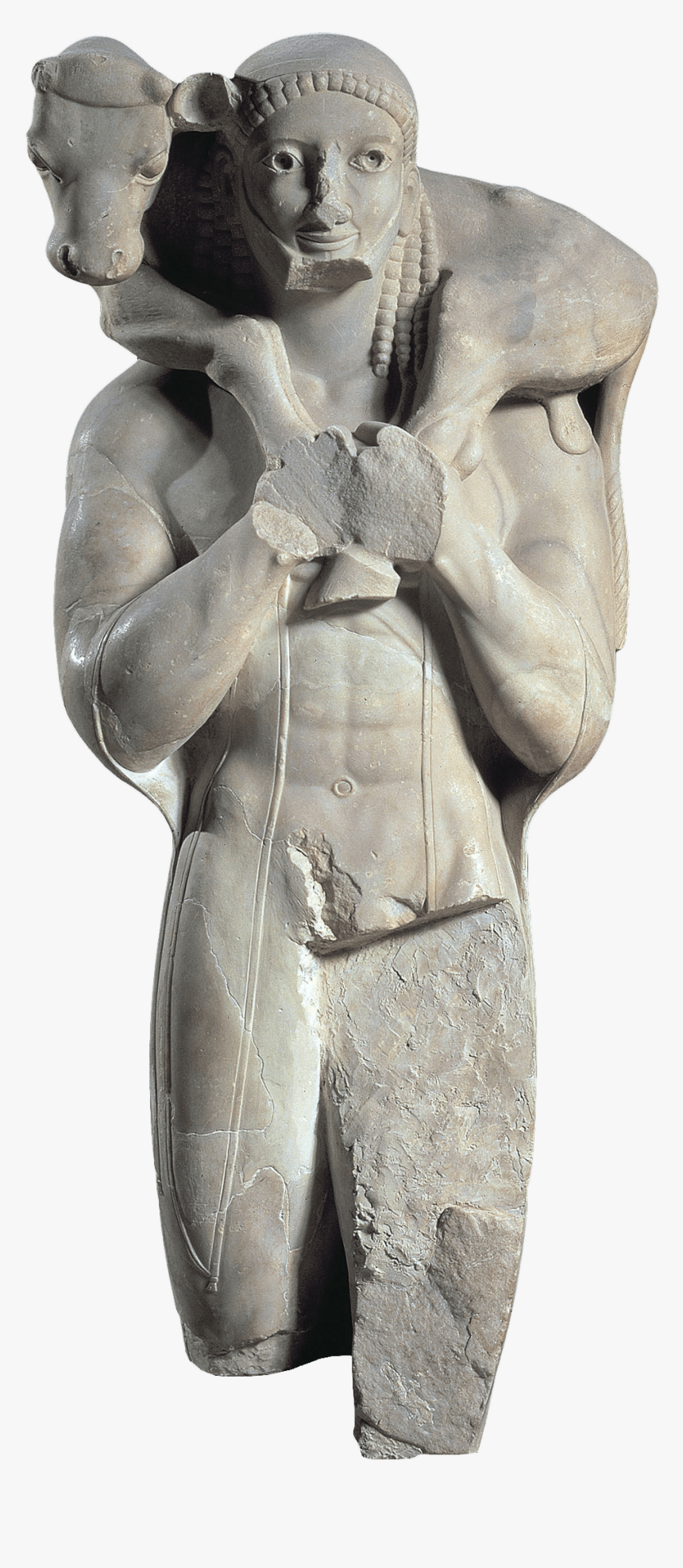 Moschophoros , 560 Bce Ancient Greece - Calf Bearer Moschophoros, HD Png Download