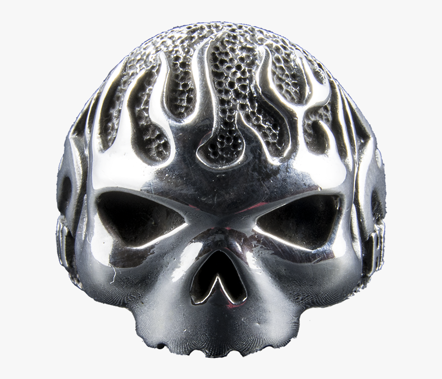 Burns Skull Flame Ring - Skull, HD Png Download