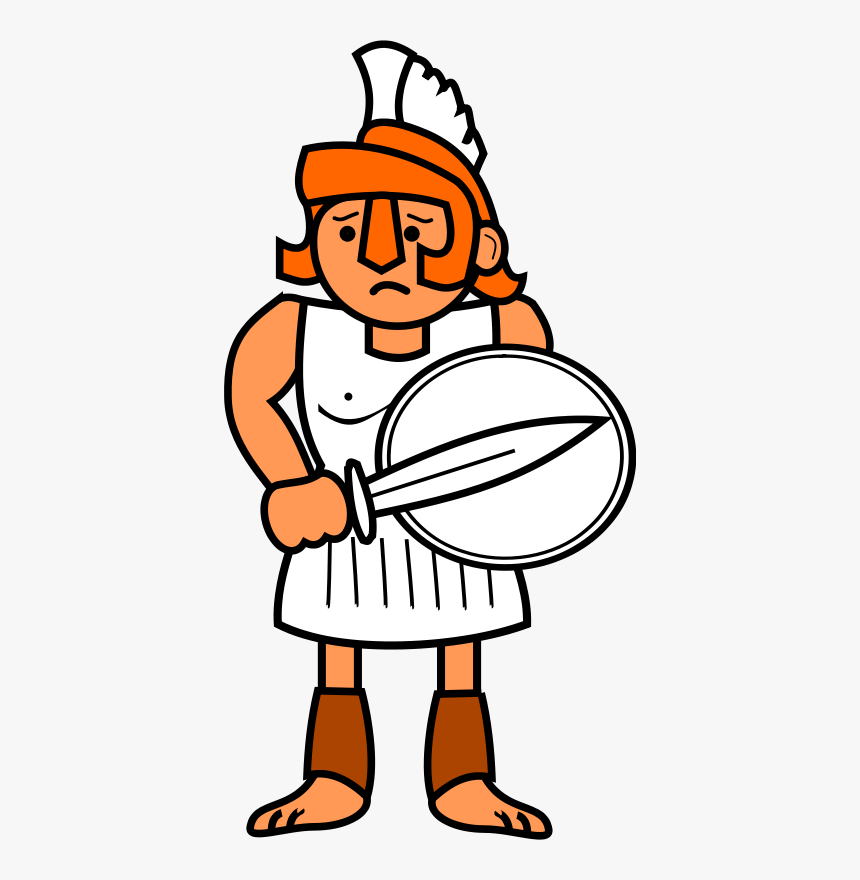 Greeksoldier By Tombrough Cartoon - Roman Clip Art, HD Png Download