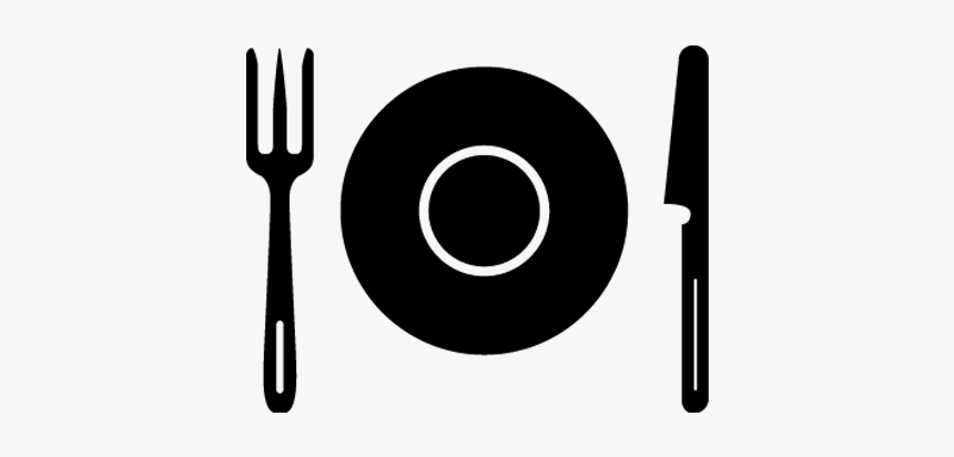 Plate, Dish With Fork Knife, Spoon, Cutlery, Restaurant - Circle, HD Png Download