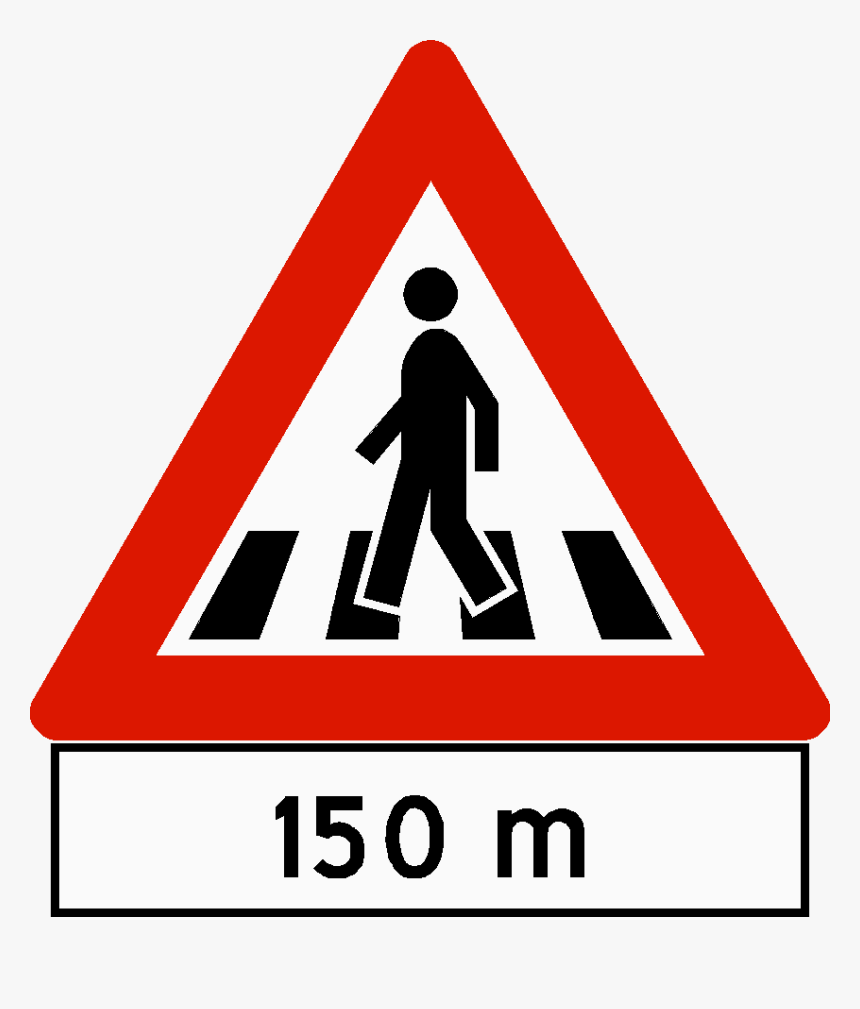 Sign Pole Png -png - Señales De Transito Paso Cebra, Transparent Png