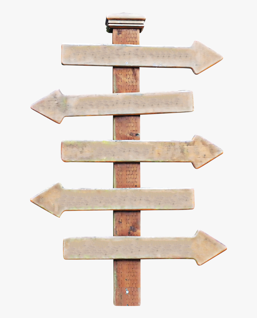 Direction Sign Clipart - Cartel De Madera Flechas, HD Png Download