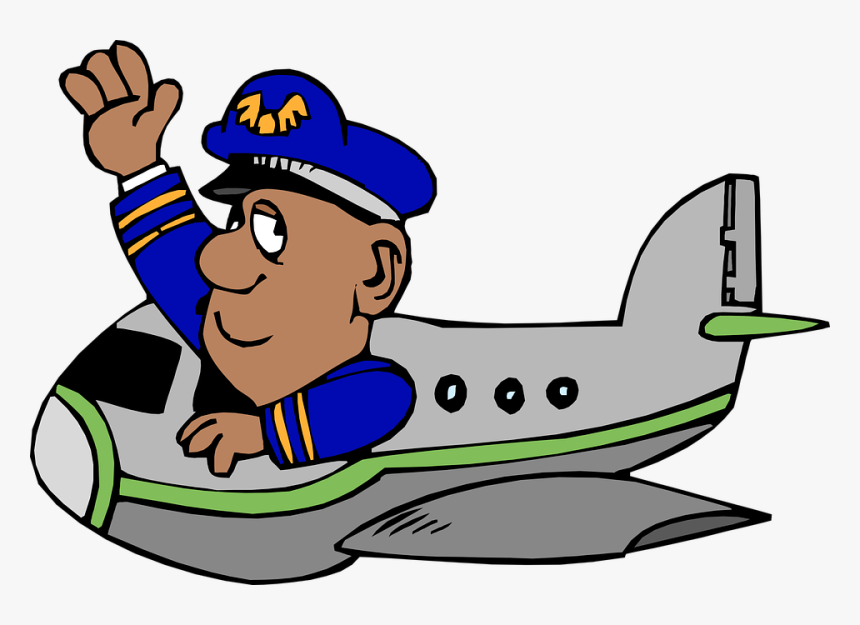 Africa, African, Airplane, Cartoon, Comic Characters - Pilot Clipart, HD Png Download