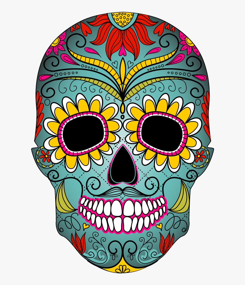 Day Of The Dead Skull - Day Of The Dead Culture Mask, HD Png Download