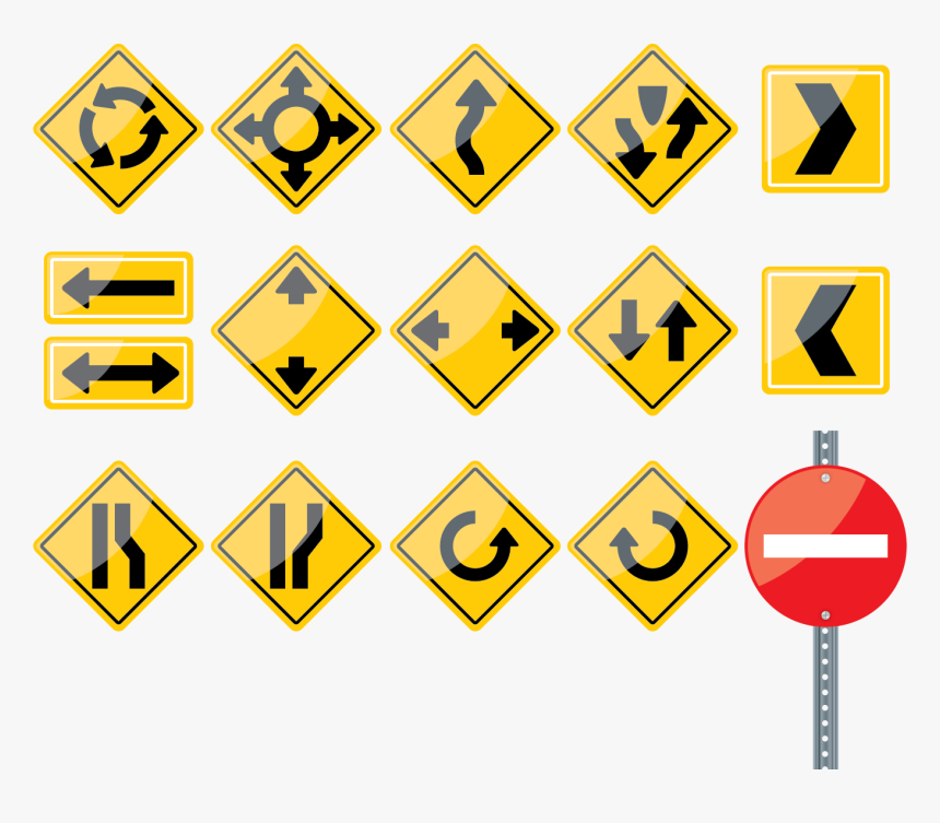 Euclidean Vector Traffic Computer File - Vialidades En Ingles, HD Png Download