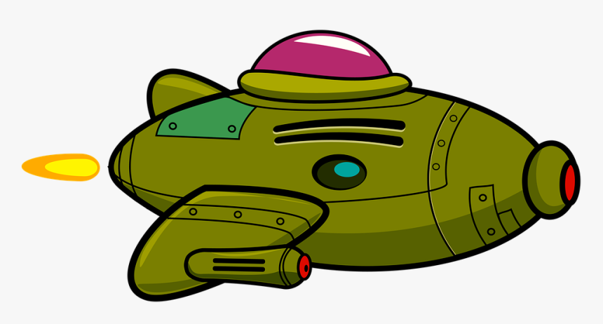 Spaceship, Cartoon, Plane, Rocket, Space, Galaxy - รูป ยาน อวกาศ การ์ตูน, HD Png Download