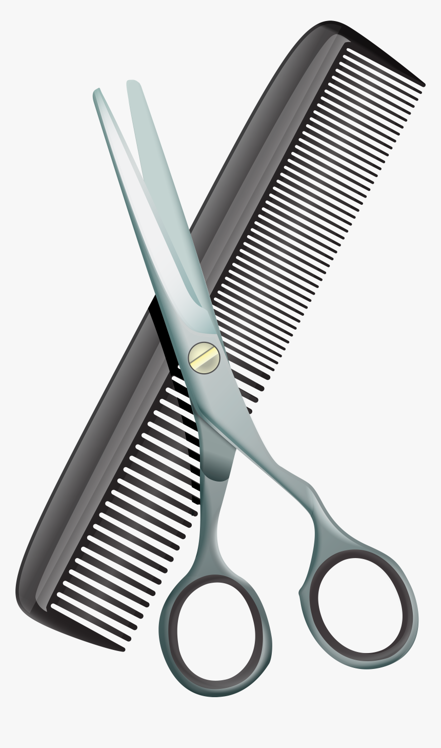 Clip Art Scissors Png Image Gallery - Barber Scissors And Comb Png, Transparent Png
