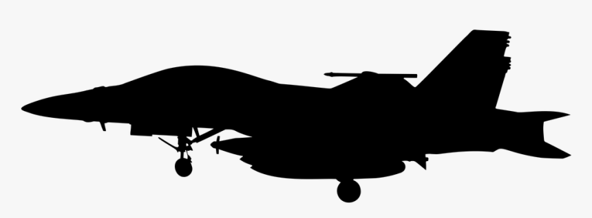 Fighter Jet Silhouette Png, Transparent Png