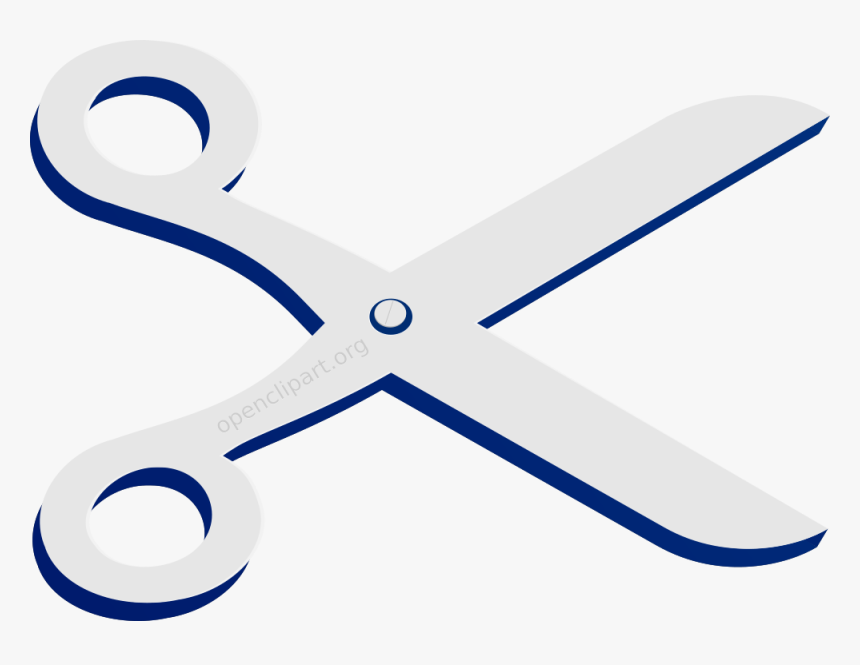 A Remix Of Openclipart Scissors Logo In Blue, HD Png Download