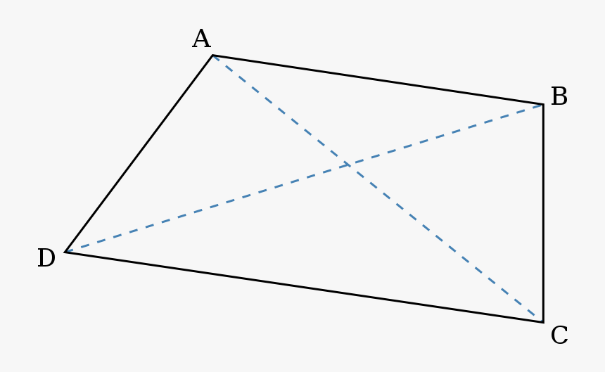 File - Trapezium - Svg - เส้น ทแยงมุม ของ รูป สี่เหลี่ยมคางหมู, HD Png Download