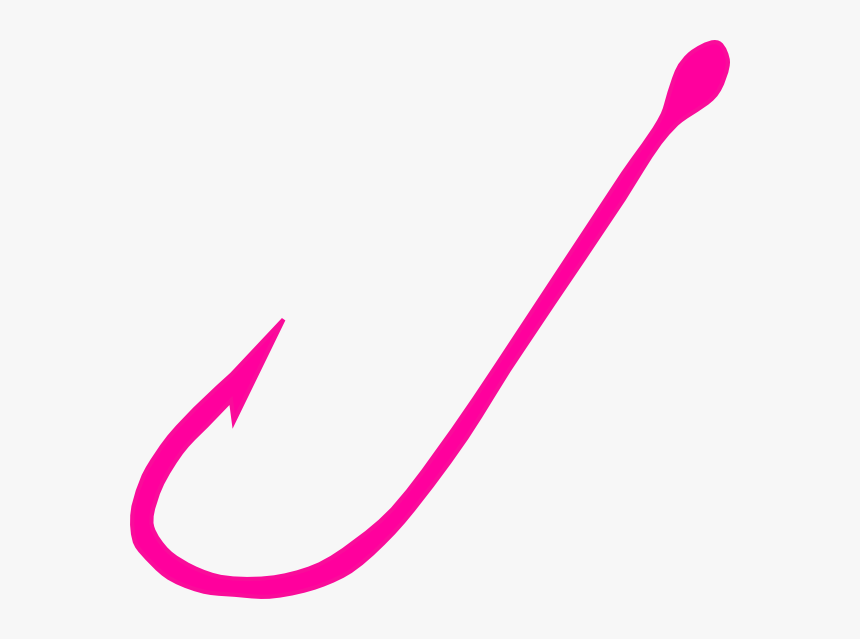 Cute Fishing Hook Clipart - Pink Fishing Pole Clipart, HD Png Download