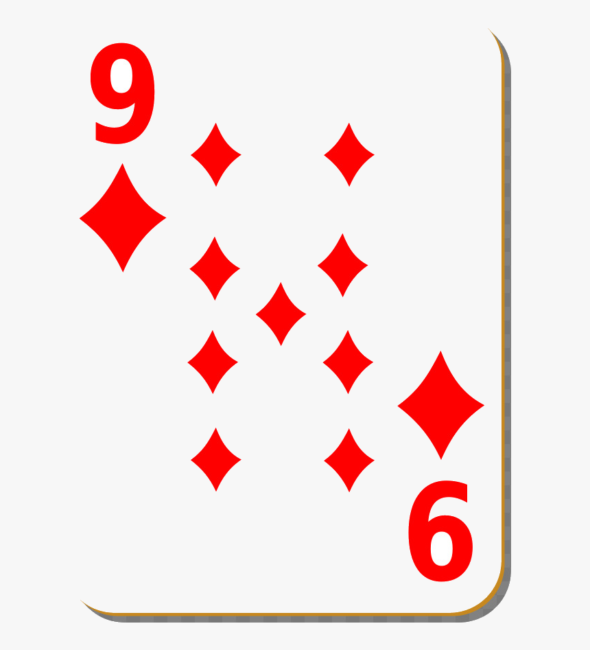 Playing Cards X Card Game Poker Standard Deck Clip - Nine Of Diamonds Card, HD Png Download