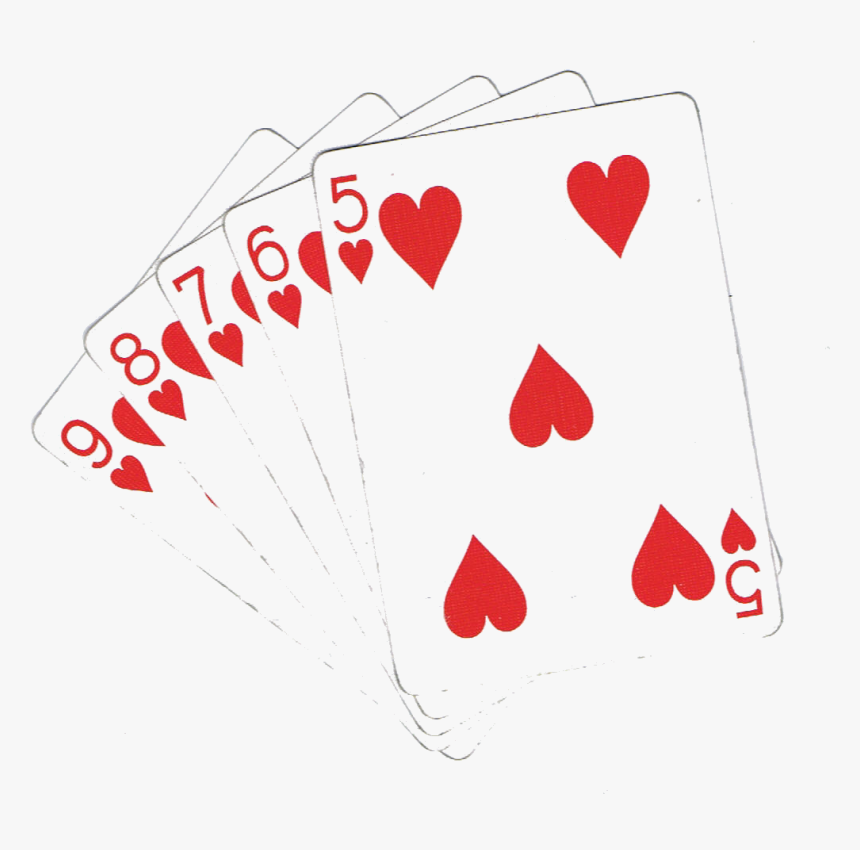 Royal Flush Cards Png - Heart Flush Png, Transparent Png