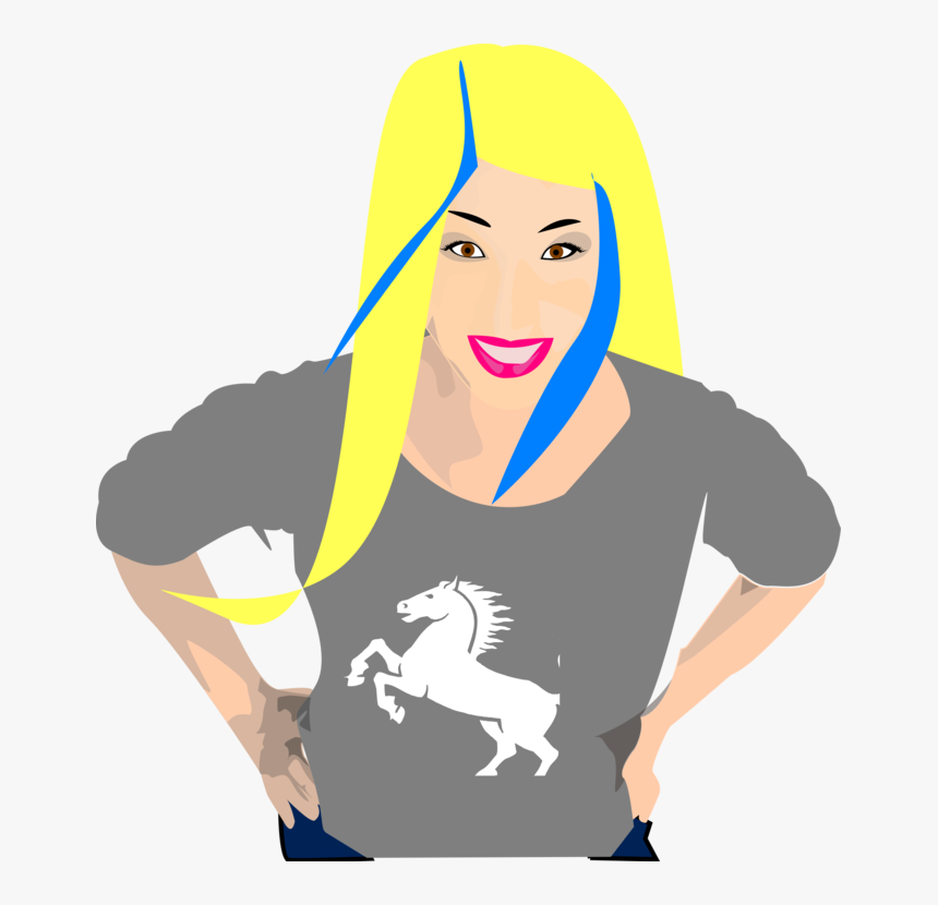 Art,human,girl - Black Hair Mum Cartoon, HD Png Download
