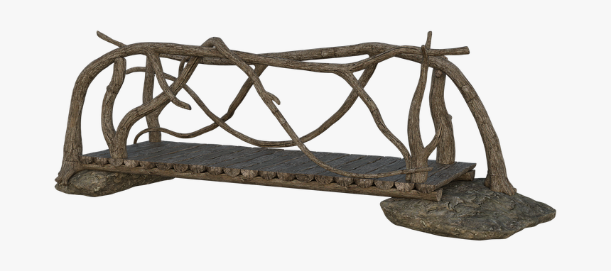 Bridge, Wooden, Old, Fantasy, Path, Park, Pier, Hiking - Fantasy Bridge Png, Transparent Png