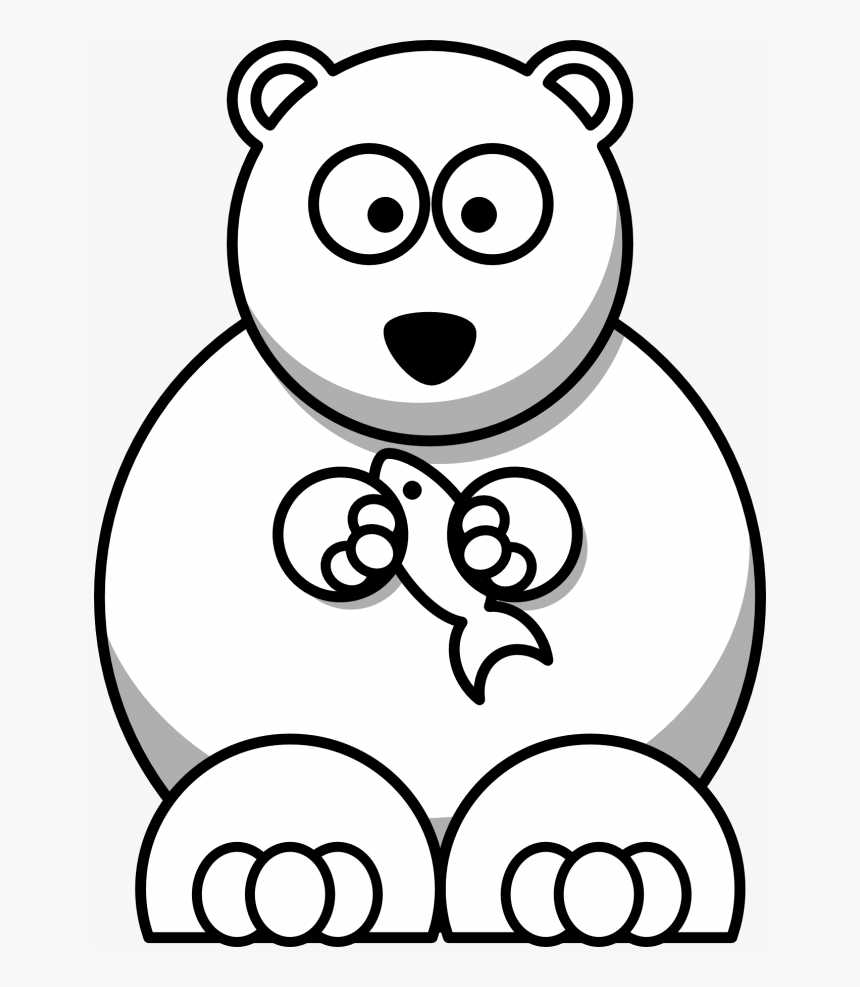 Clip Art Cartoon Polar Bear, HD Png Download