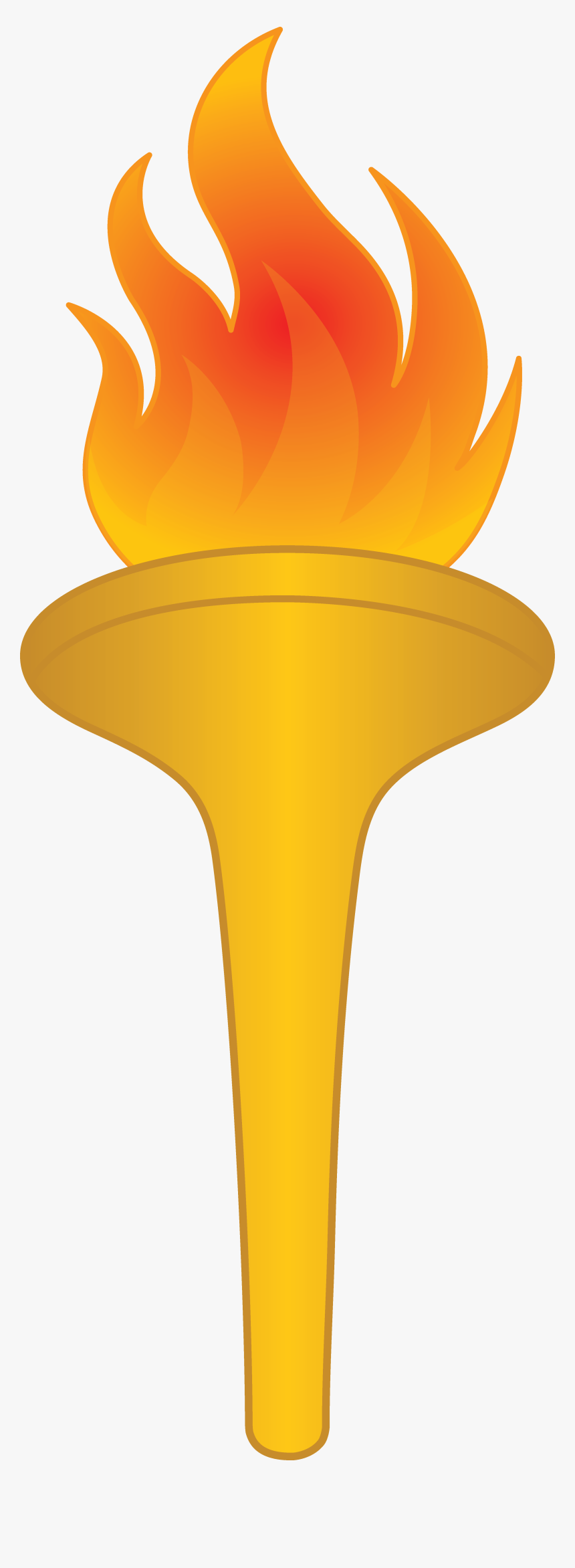 Flames Clipart Olympic Torch - Olympic Torch Clipart Free, HD Png Download