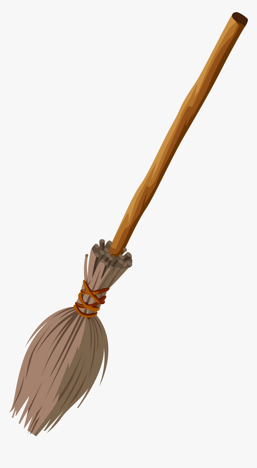 Witch Broom Transparent Clip Art Png Image - Harry Potter Broom Clipart, Png Download