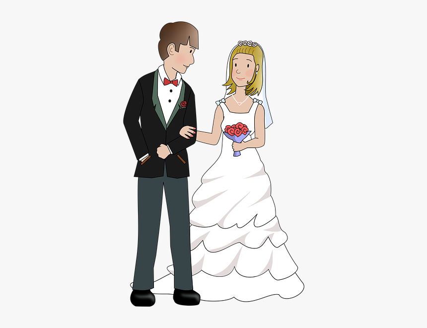 Wedding, Marriage, Married, Happy, Bride, Couple - Groom, HD Png Download