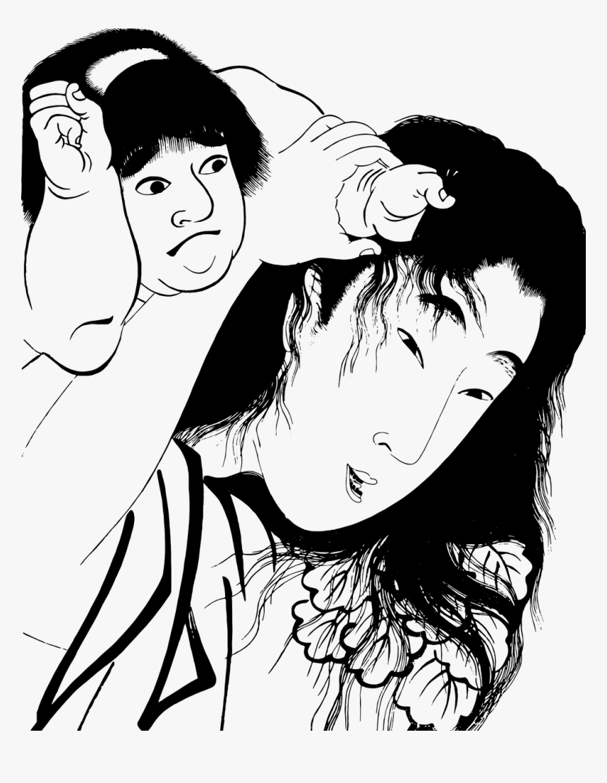 Japanese Art Black Png Transparent, Png Download