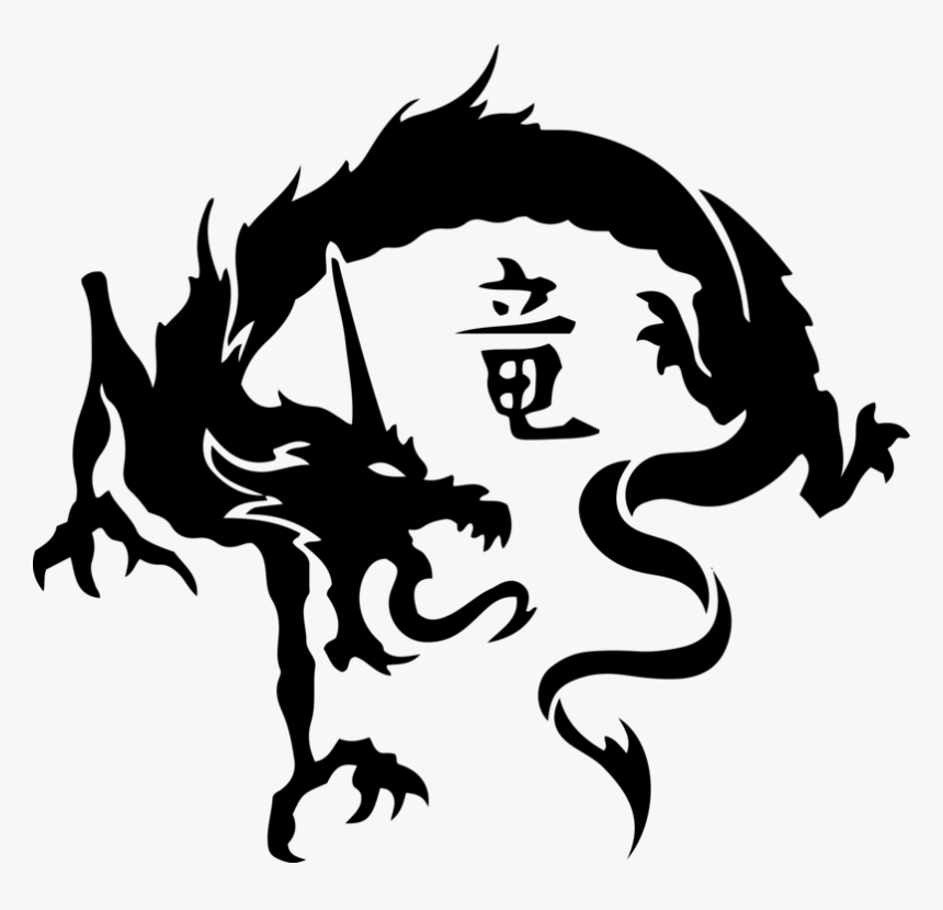 Visual Arts,horse,silhouette - Japanese Dragon Tribal Tattoo, HD Png Download