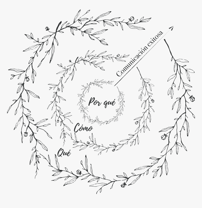 Circulo Dorado Diseño Propio - Black And Whit Wreath, HD Png Download