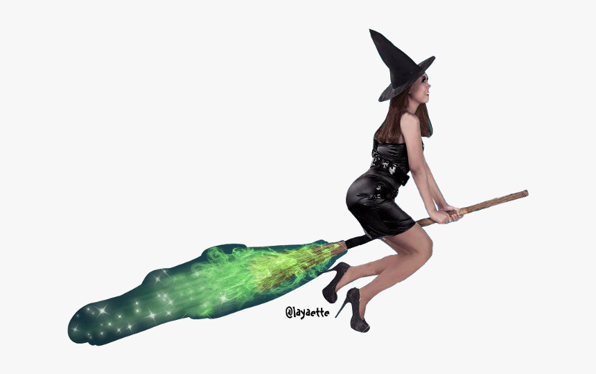 #witch #halloween #wicked #wickedwitch #broomstick - Illustration, HD Png Download